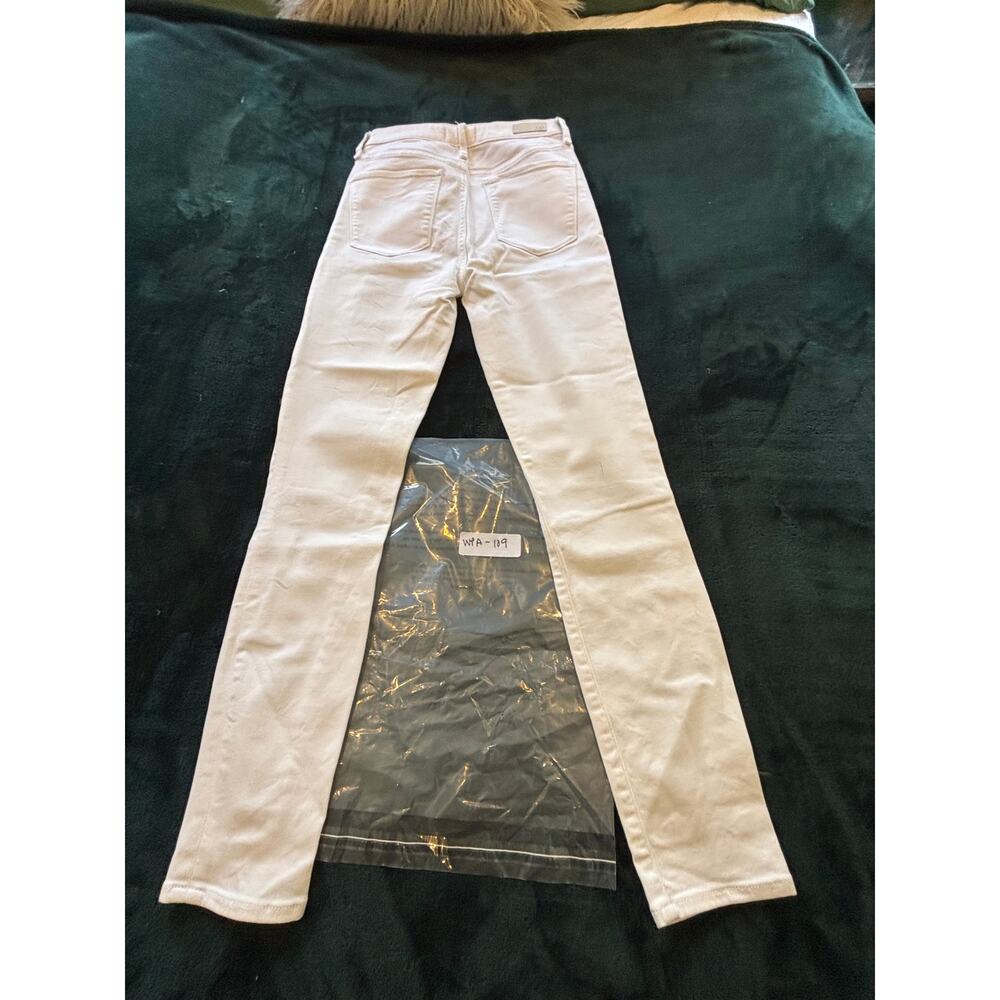 Kut From The Kloth White Skinny Jeans with Frayed Hem